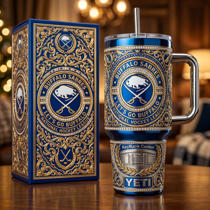 Buffalo Sabres 40oz Tumbler with Lid and Straw
