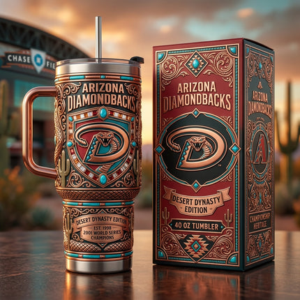 Arizona Diamondbacks 40oz Tumbler with Lid and Straw