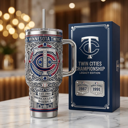 Minnesota Twins 40oz Tumbler with Lid and Straw