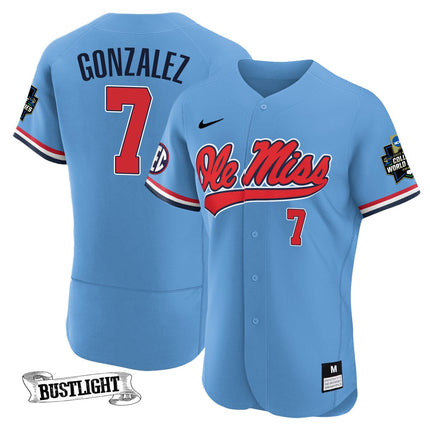Youth's Ole Miss Baseball Champion Patch Flex Base Jersey 2022 – All Stitched
