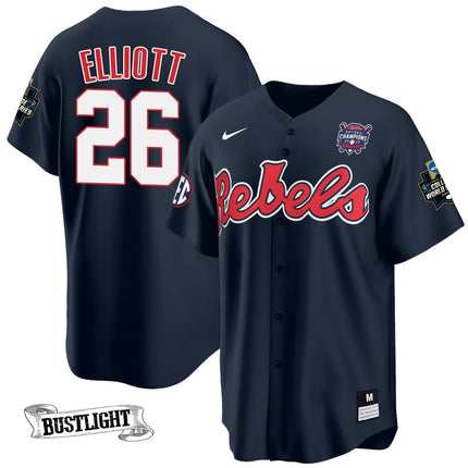 Youth's Ole Miss Baseball Champion Patch Cool Base Jersey 2022 – All Stitched