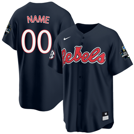 Ole Miss Baseball Champion Patch Custom Jersey 2022 – All Stitched