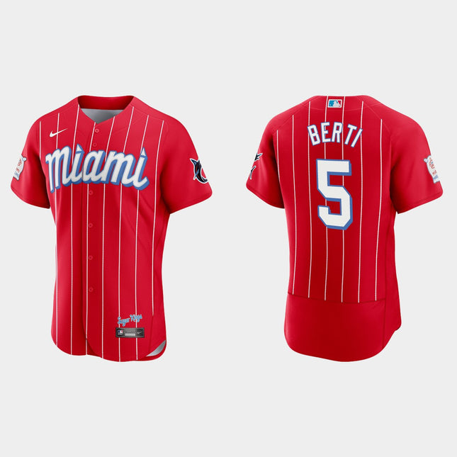 Men's Miami Marlins City Connect Authentic Jersey - All Stitched