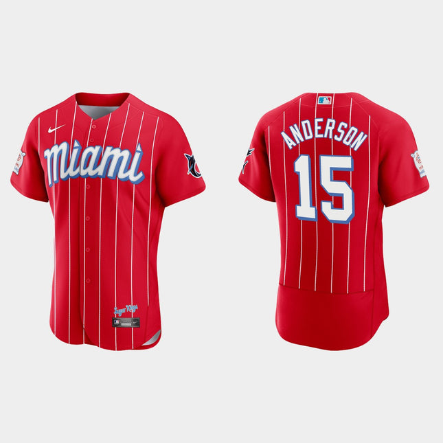 Men's Miami Marlins City Connect Authentic Jersey - All Stitched