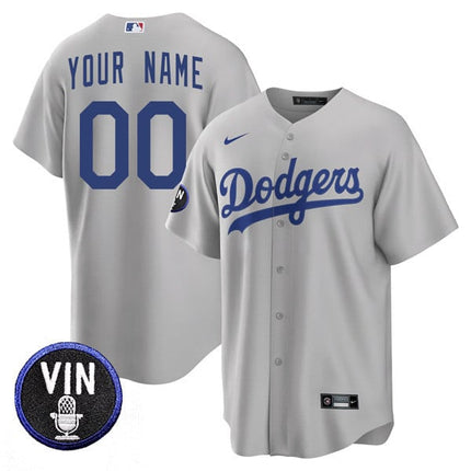 Men's Los Angeles Dodgers Vin Scully Tribute Custom Name and Number Jersey – All Stitched