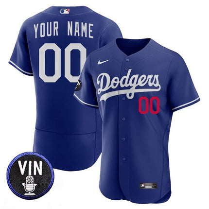 Men's Los Angeles Dodgers Vin Scully Tribute Custom Name and Number Jersey – All Stitched