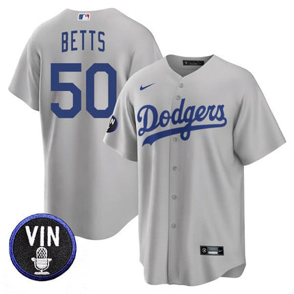 Men’s Los Angeles Dodgers Vin Scully Tribute Cool Base Jersey – All Stitched
