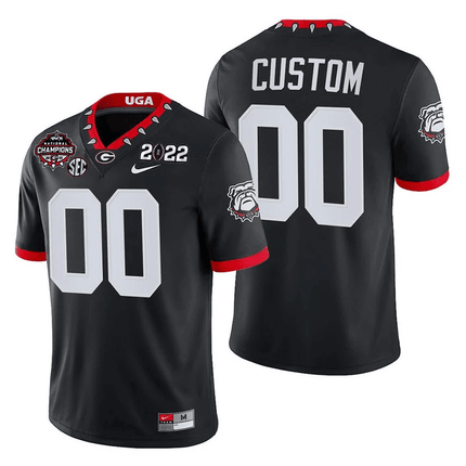 Custom Georgia Bulldogs CFP National Champions Jersey - All Stitched