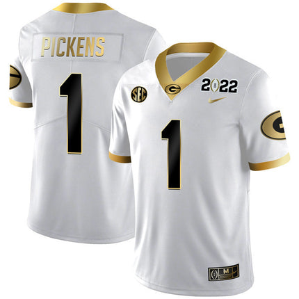 Men's Georgia Bulldogs Limited Champion Golden Jersey – All Stitched