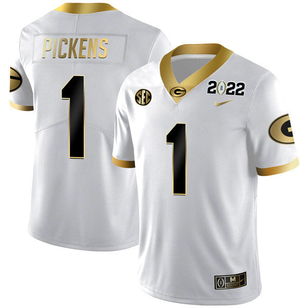 Men's Georgia Bulldogs Limited Champion Golden Jersey – All Stitched