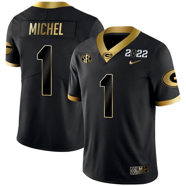 Men's Georgia Bulldogs Limited Champion Golden Jersey – All Stitched
