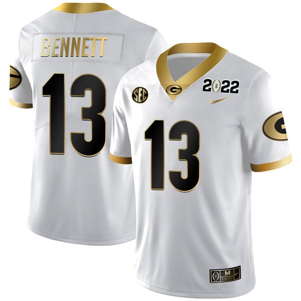 Men's Georgia Bulldogs Limited Champion Golden Jersey – All Stitched