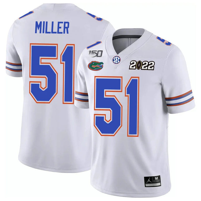 Men's Florida Gators Football 150th Anniversary Patch Players Jersey Collection - All Stitched