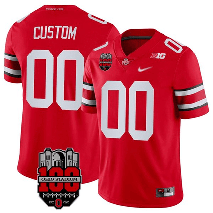 Custom Ohio State Buckeyes Players Jersey All Stiched - Ohio Stadium’s 100th Anniversary Logo Patch