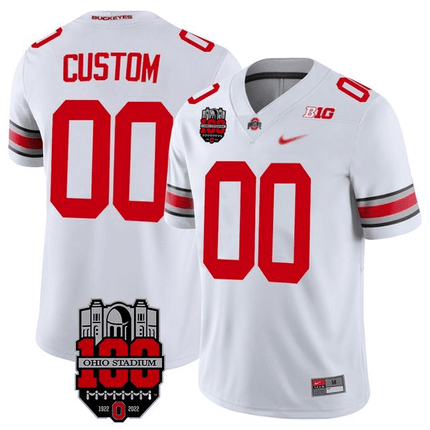 Custom Ohio State Buckeyes Players Jersey All Stiched - Ohio Stadium’s 100th Anniversary Logo Patch