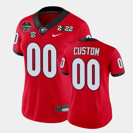 Women's Custom Georgia Bulldogs CFP National Champions Jersey - All Stitched
