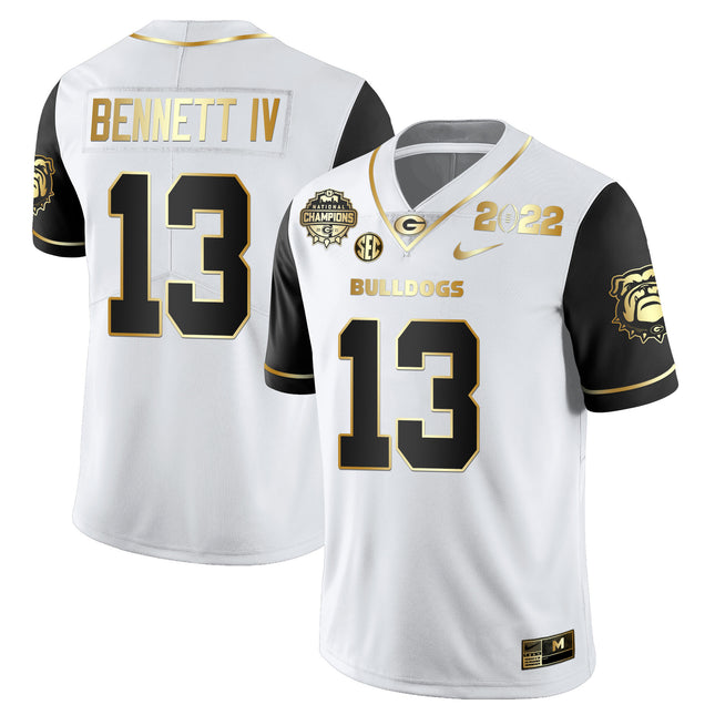 Men's Georgia Bulldogs CFP National Champions Limited Jersey - All Stitched