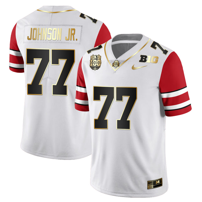 Men's Ohio State Buckeyes Players Jersey All Stiched - Ohio Stadium’s 100th Anniversary Logo Patch
