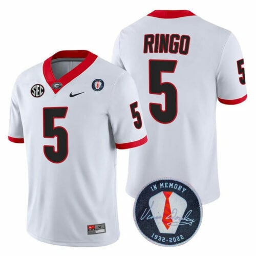 Men's Georgia Bulldogs Players Jersey Honoring Vince Dooley Patch - All Stitched