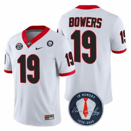 Men's Georgia Bulldogs Players Jersey Honoring Vince Dooley Patch - All Stitched