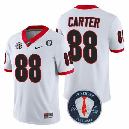Men's Georgia Bulldogs Players Jersey Honoring Vince Dooley Patch - All Stitched
