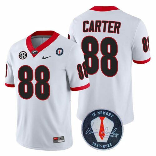 Men's Georgia Bulldogs Players Jersey Honoring Vince Dooley Patch - All Stitched
