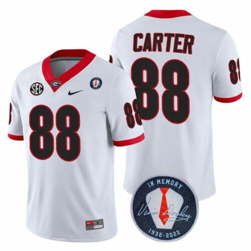 Men's Georgia Bulldogs Players Jersey Honoring Vince Dooley Patch - All Stitched