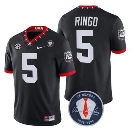 Men's Georgia Bulldogs Players Jersey Honoring Vince Dooley Patch - All Stitched