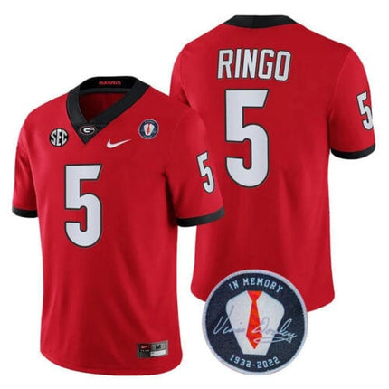 Men's Georgia Bulldogs Players Jersey Honoring Vince Dooley Patch - All Stitched