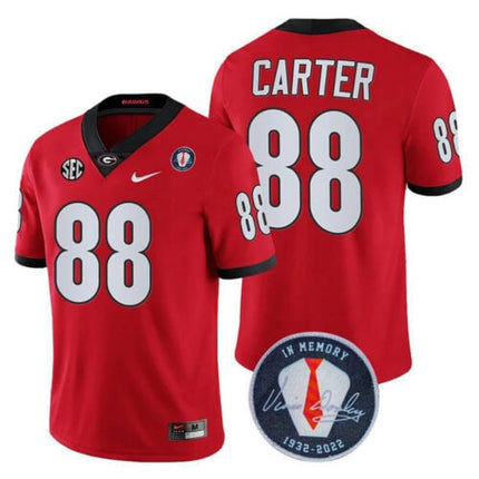 Men's Georgia Bulldogs Players Jersey Honoring Vince Dooley Patch - All Stitched