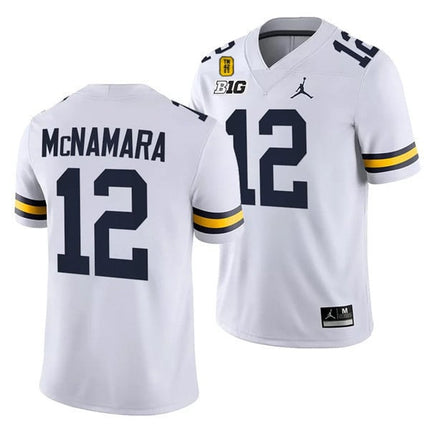 Michigan Wolverines TM 42 Patch Honor Tate Myre #25 Jersey - All Stitched
