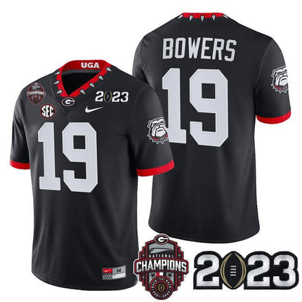 Men’s Georgia Bulldogs Players 2023 CFP National Champions Patch Jersey – All Stitched