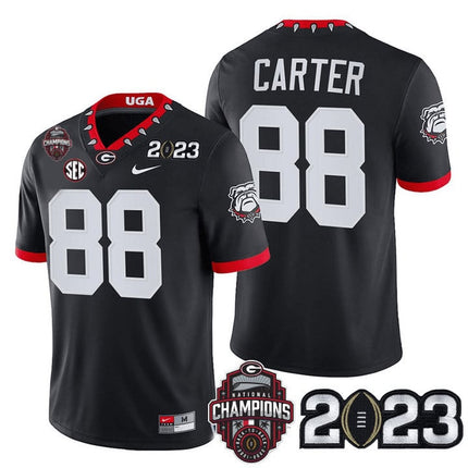 Men’s Georgia Bulldogs Players 2023 CFP National Champions Patch Jersey – All Stitched