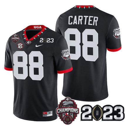Men’s Georgia Bulldogs Players 2023 CFP National Champions Patch Jersey – All Stitched