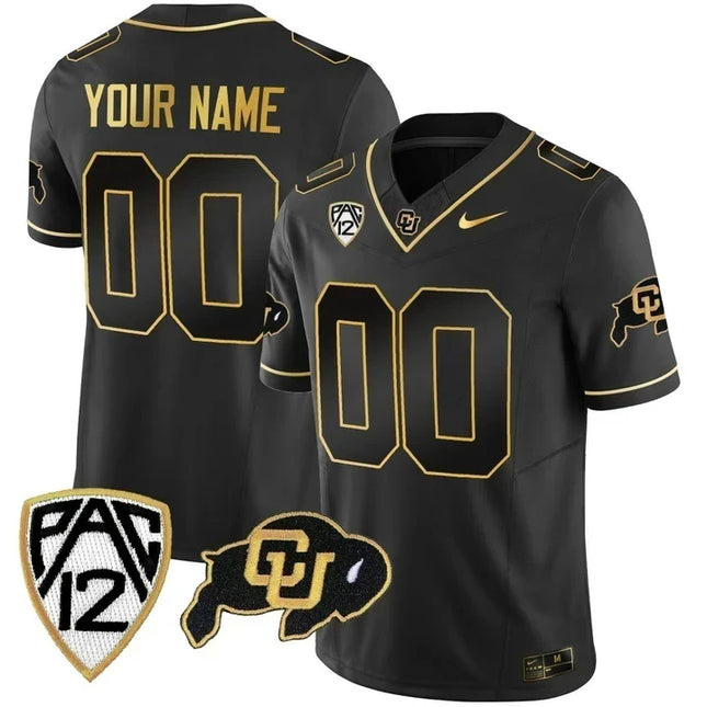 Colorado Buffaloes Vapor Limited Gold Custom Jersey ? All Stitched