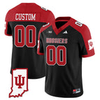 Indiana Map / Alternate black red / S