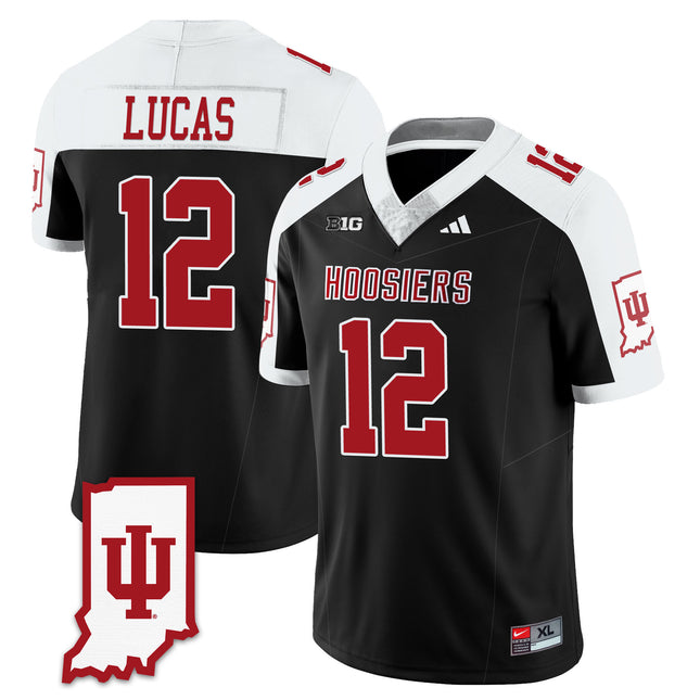 Men's Indiana Hoosiers Football Jersey All Stitched - Indiana Map
