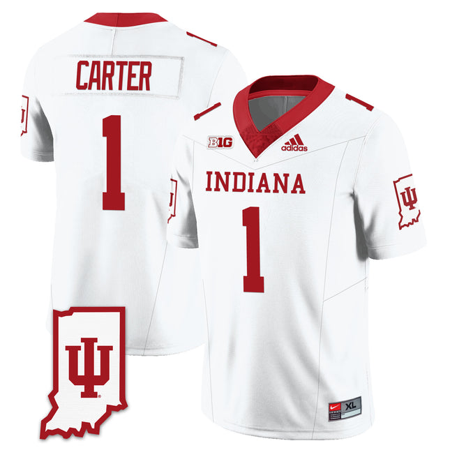 Men's Indiana Hoosiers Football Jersey All Stitched - Indiana Map