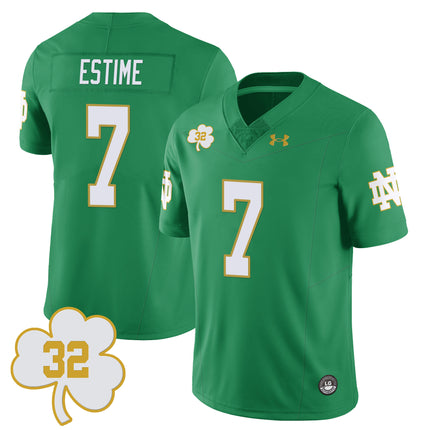 Men's Notre Dame Football Johnny Lujack Patch Jersey - All Stitched