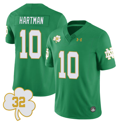 Men's Notre Dame Football Johnny Lujack Patch Jersey - All Stitched
