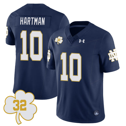 Men's Notre Dame Football Johnny Lujack Patch Jersey - All Stitched