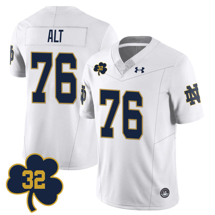 Men's Notre Dame Football Johnny Lujack Patch Jersey - All Stitched