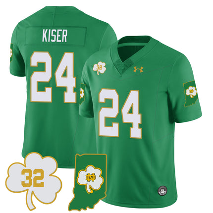 Men?s Notre Dame Fighting Irish Football Stitched Jersey ? Indiana Map