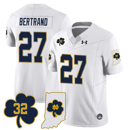 Men?s Notre Dame Fighting Irish Football Stitched Jersey ? Indiana Map