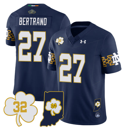 Men?s Notre Dame Fighting Irish Football Stitched Jersey ? Indiana Map