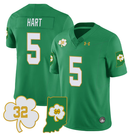 Men?s Notre Dame Fighting Irish Football Stitched Jersey ? Indiana Map