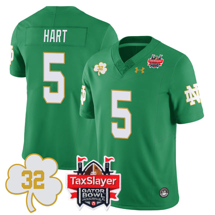 Men's Notre Dame Football Johnny Lujack Patch 2023 Gator Bowl Jersey - All Stitched