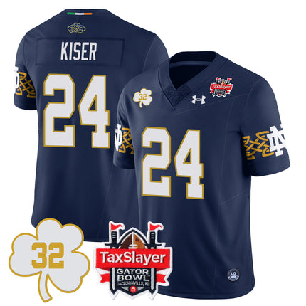 Men's Notre Dame Football Johnny Lujack Patch 2023 Gator Bowl Jersey - All Stitched