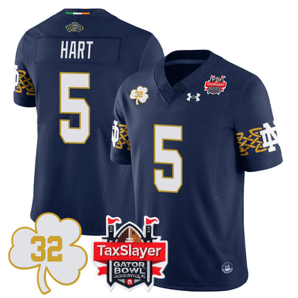 Men's Notre Dame Football Johnny Lujack Patch 2023 Gator Bowl Jersey - All Stitched