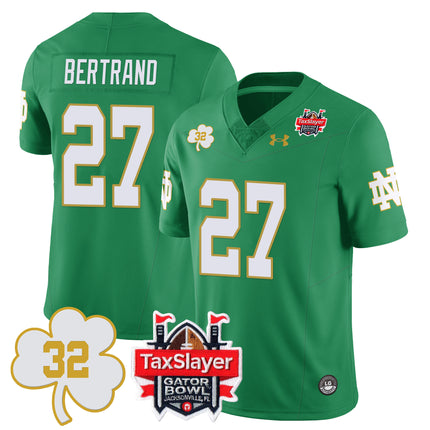 Men's Notre Dame Football Johnny Lujack Patch 2023 Gator Bowl Jersey - All Stitched